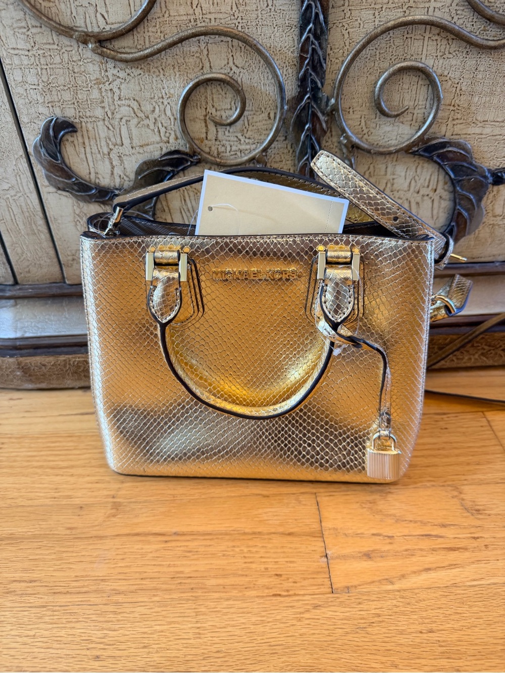 Michael Kors Metallic Gold Mini Satchel